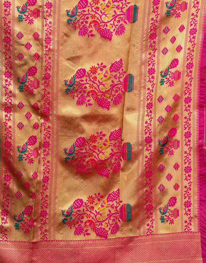Turquoise Silk Woven Paithani Saree