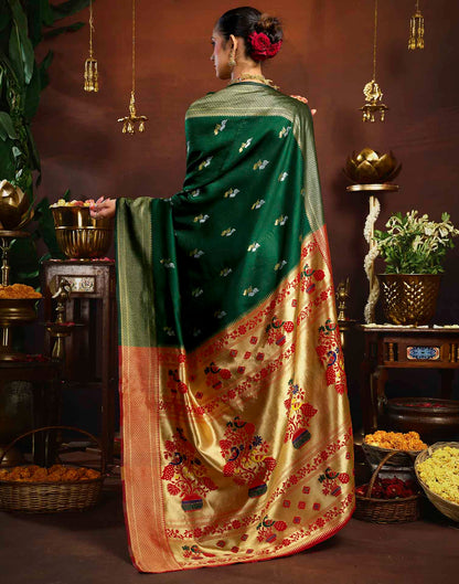 Green Silk Woven Paithani Saree