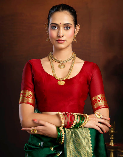 Green Silk Woven Paithani Saree