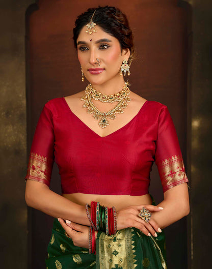 Green Silk Woven Paithani Saree