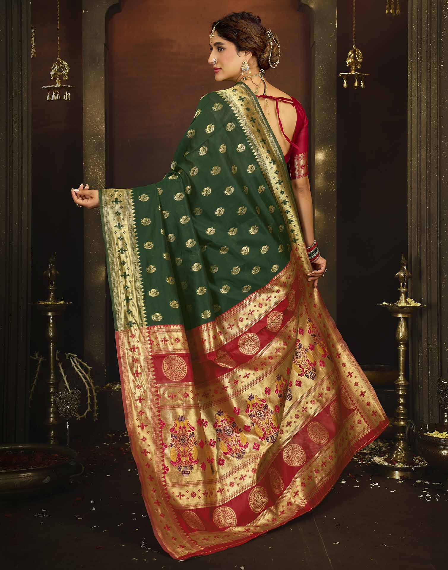 Green Silk Woven Paithani Saree