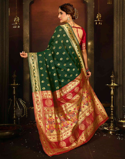 Green Silk Woven Paithani Saree