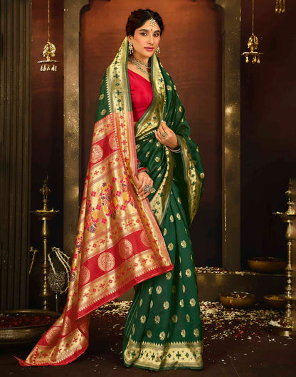 Green Silk Woven Paithani Saree
