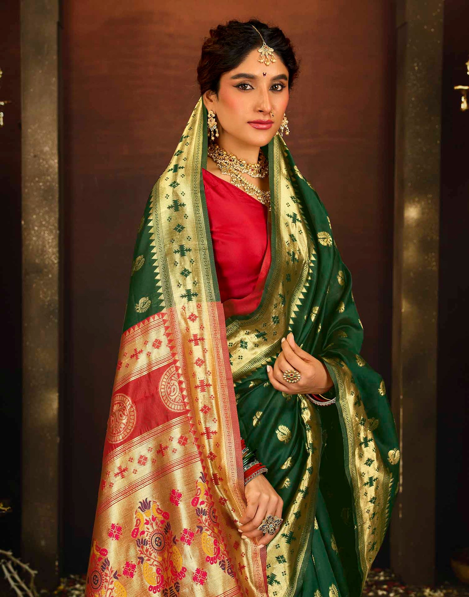 Green Silk Woven Paithani Saree
