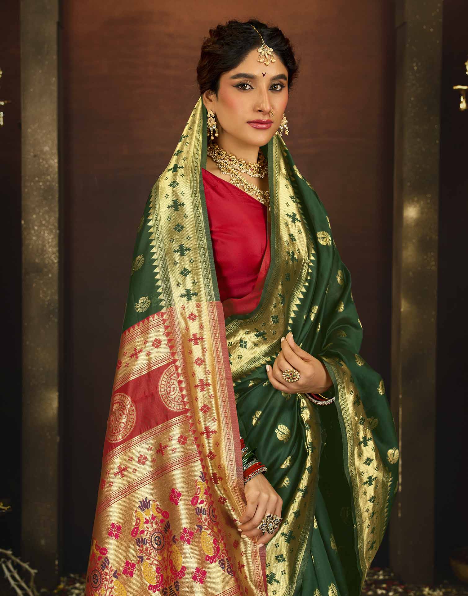 Green Silk Woven Paithani Saree
