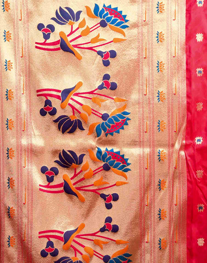 Pink Silk Woven Paithani Saree