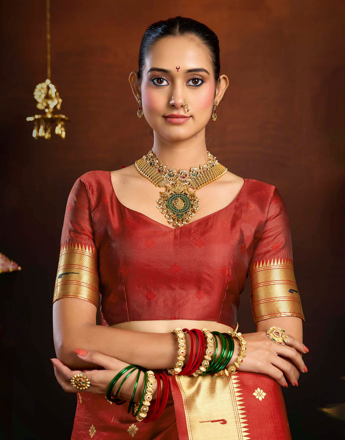 Red Silk Woven Paithani Saree