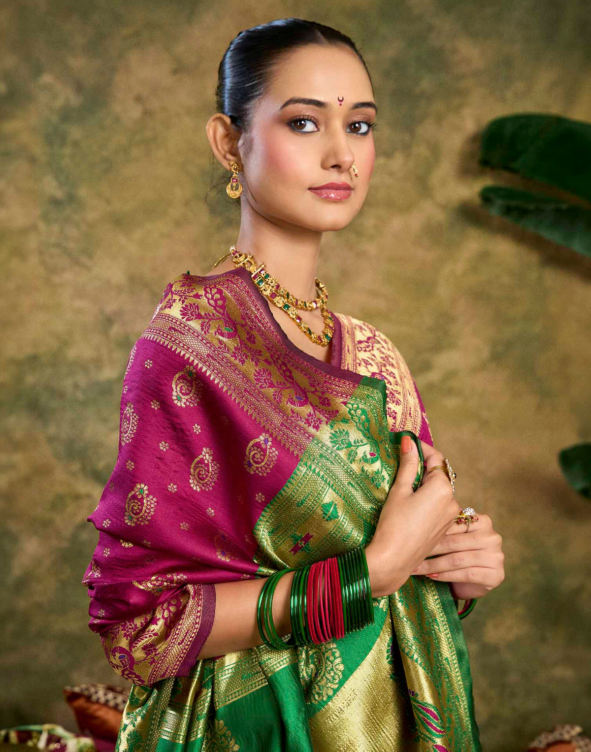 Pink Silk Woven Paithani Saree