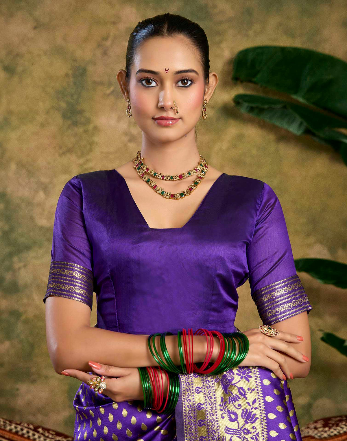 Purple Silk Woven Paithani Saree