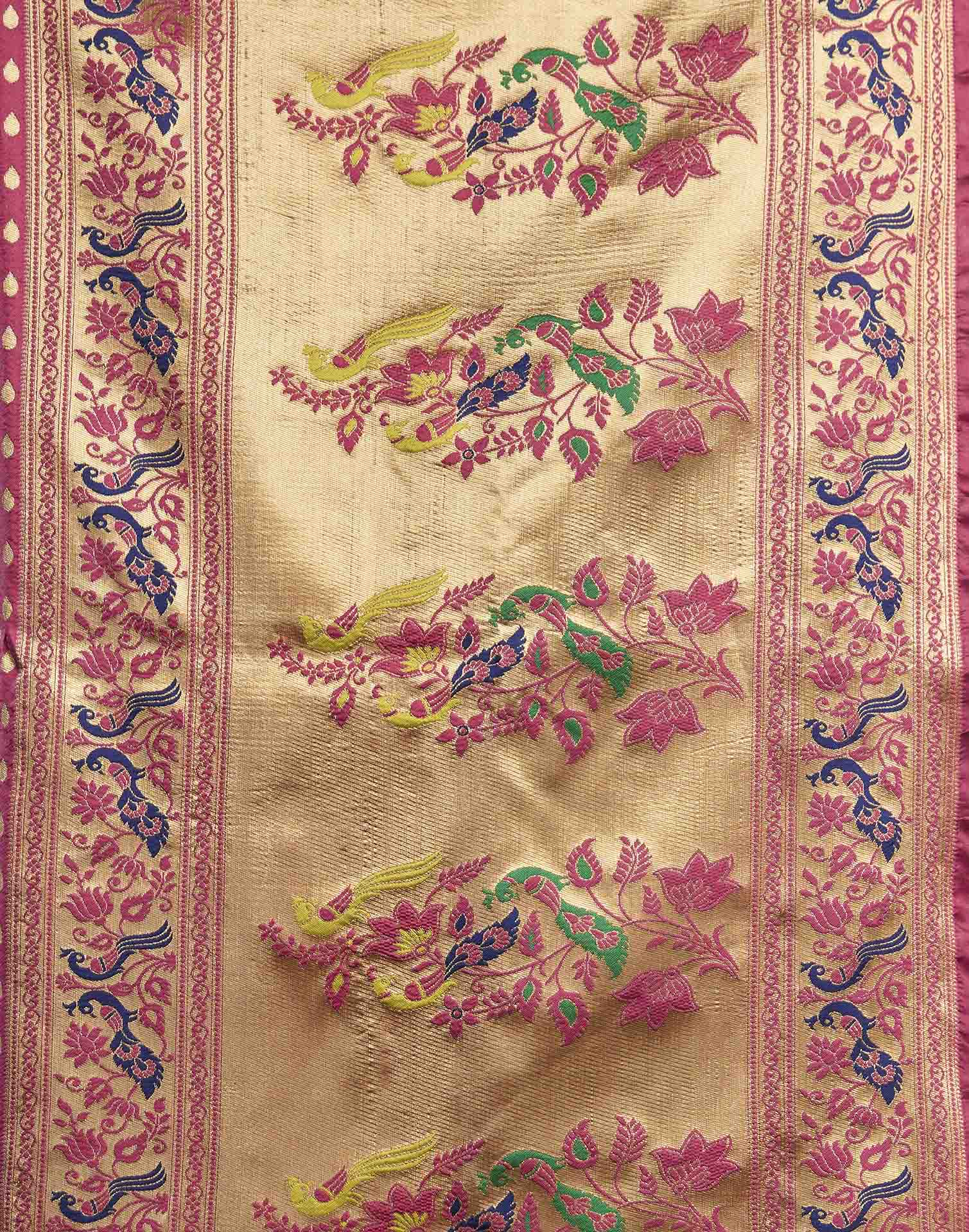 Rani Pink Silk Woven Paithani Saree