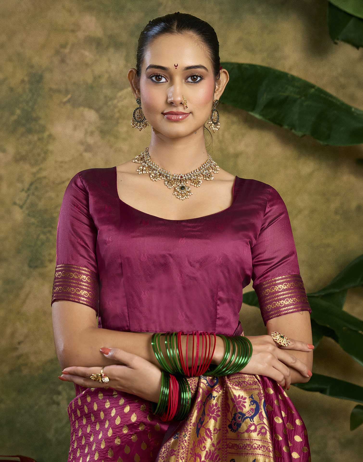 Rani Pink Silk Woven Paithani Saree