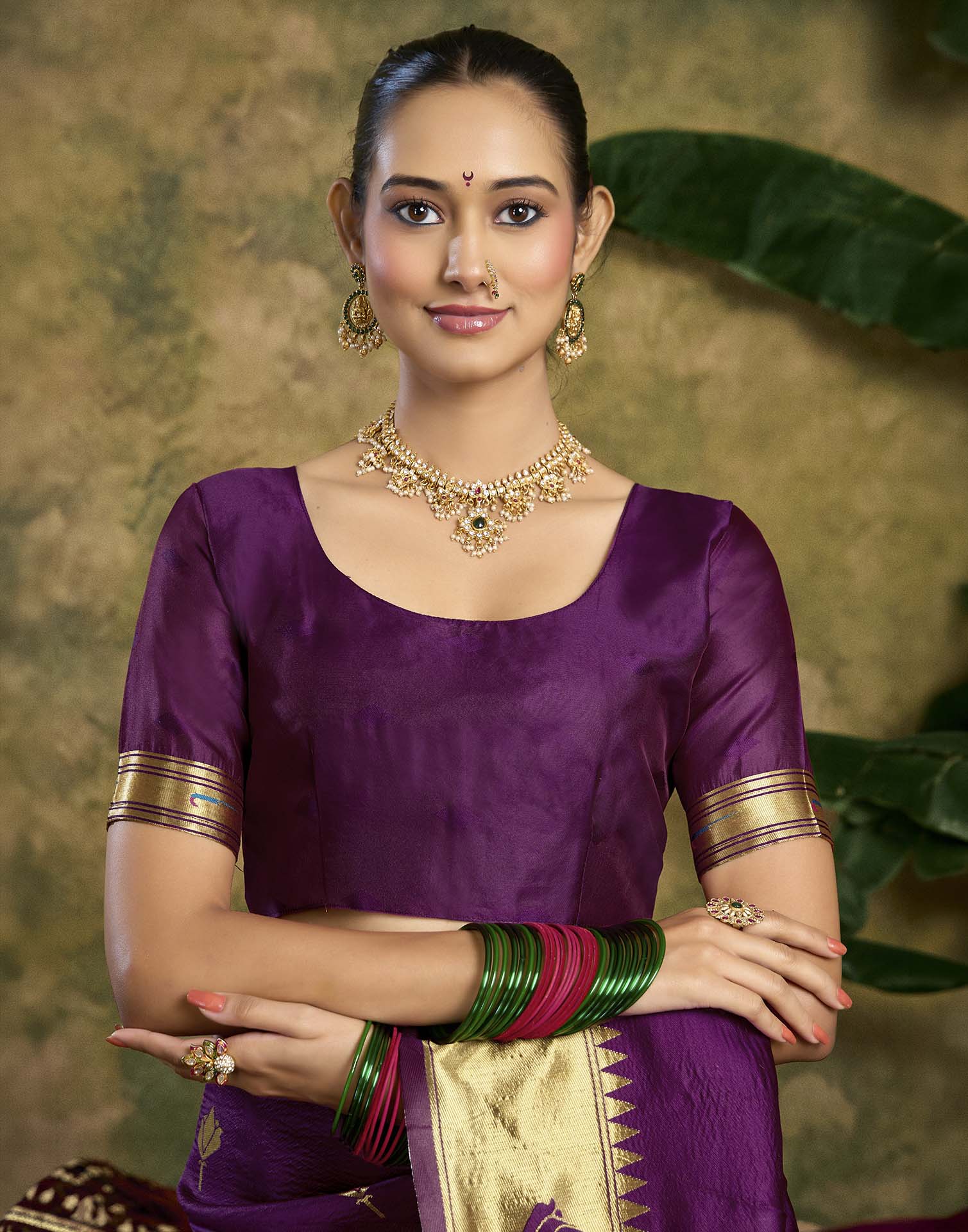 Purple Silk Woven Paithani Saree