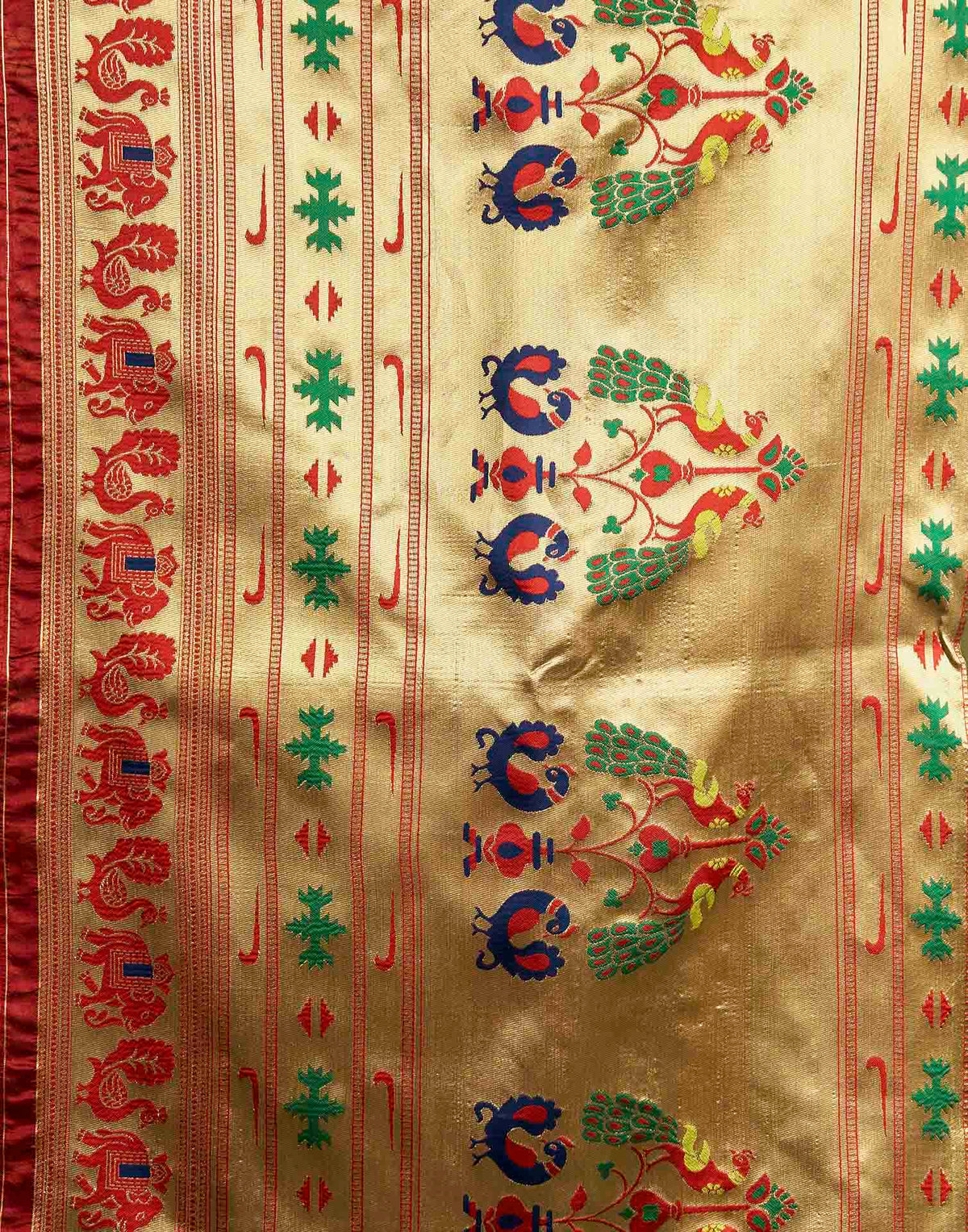 Royal Blue Silk Woven Paithani Saree