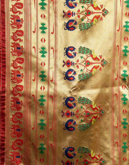 Royal Blue Silk Woven Paithani Saree
