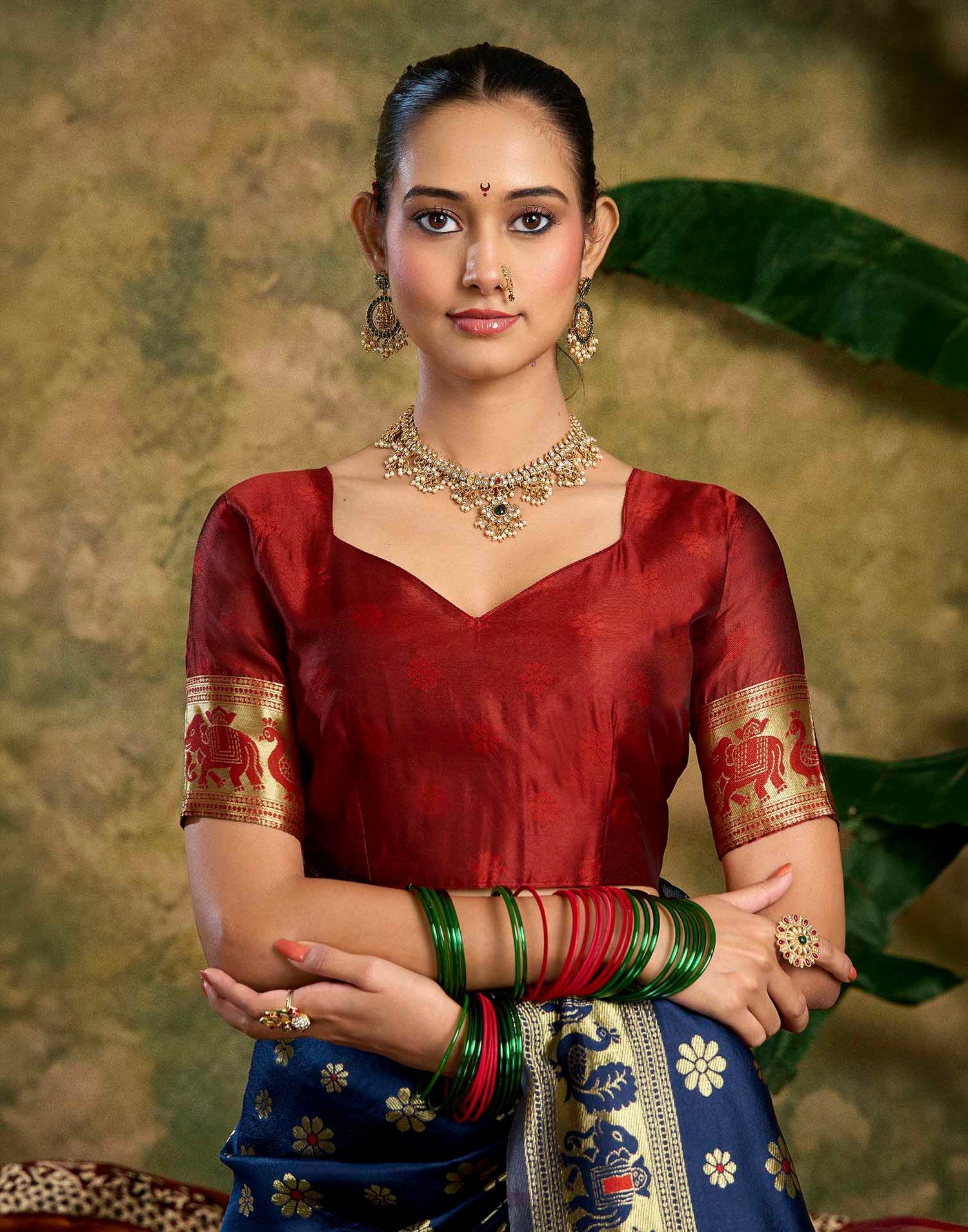 Royal Blue Silk Woven Paithani Saree