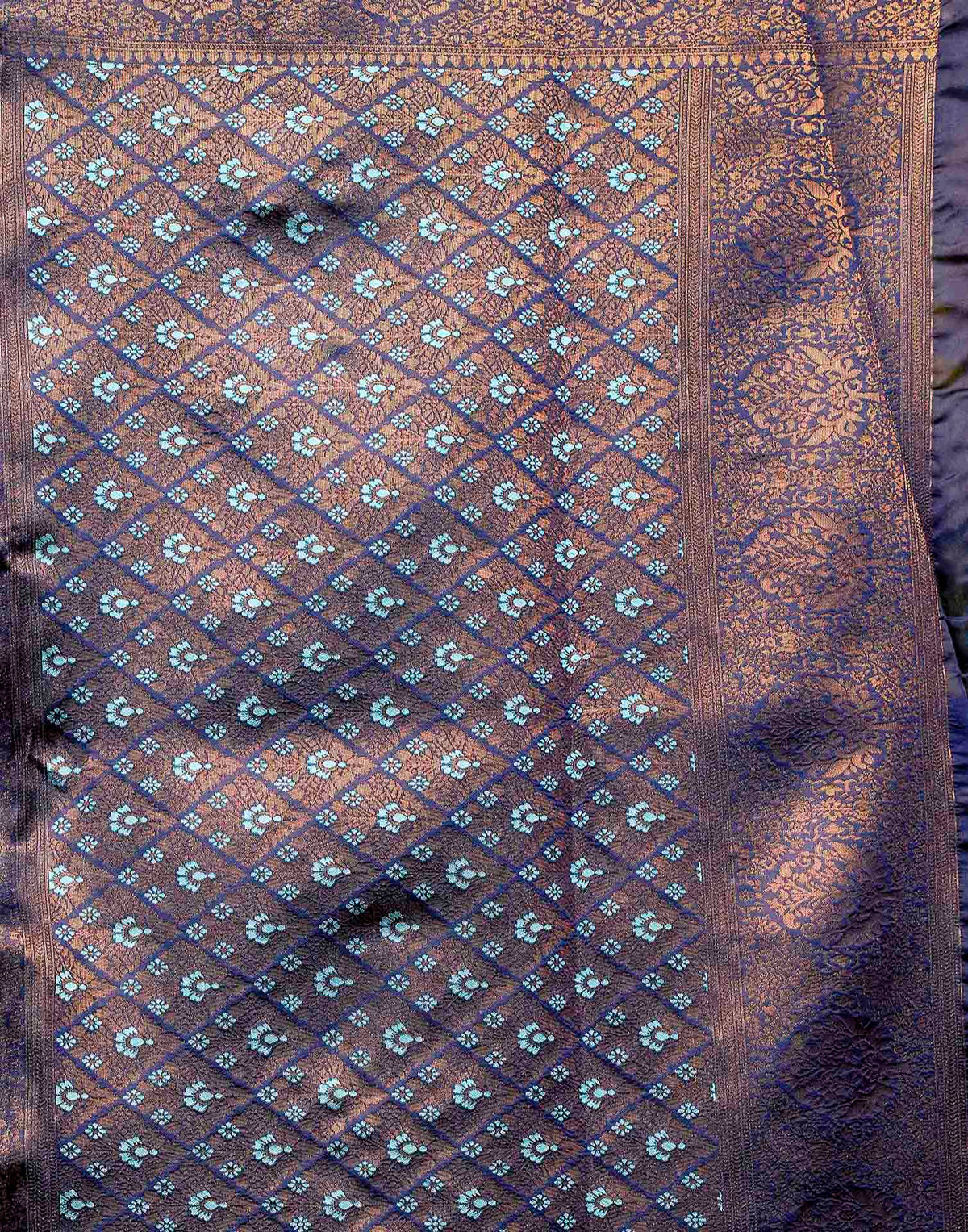 Blue Silk Woven Banarasi Saree