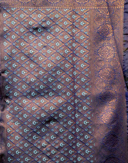 Blue Silk Woven Banarasi Saree