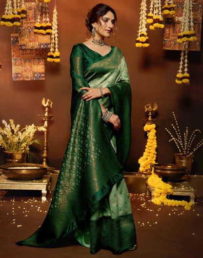 Light Green Silk Woven Banarasi Saree