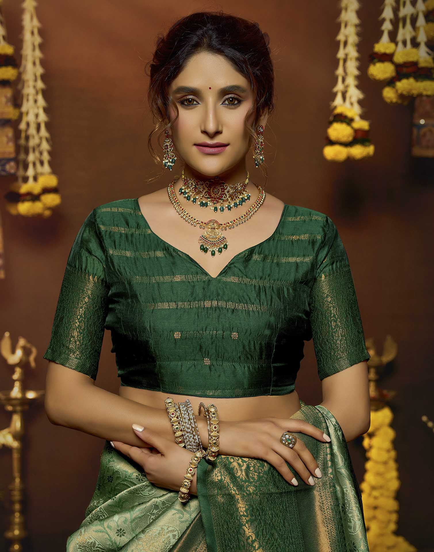 Light Green Silk Woven Banarasi Saree