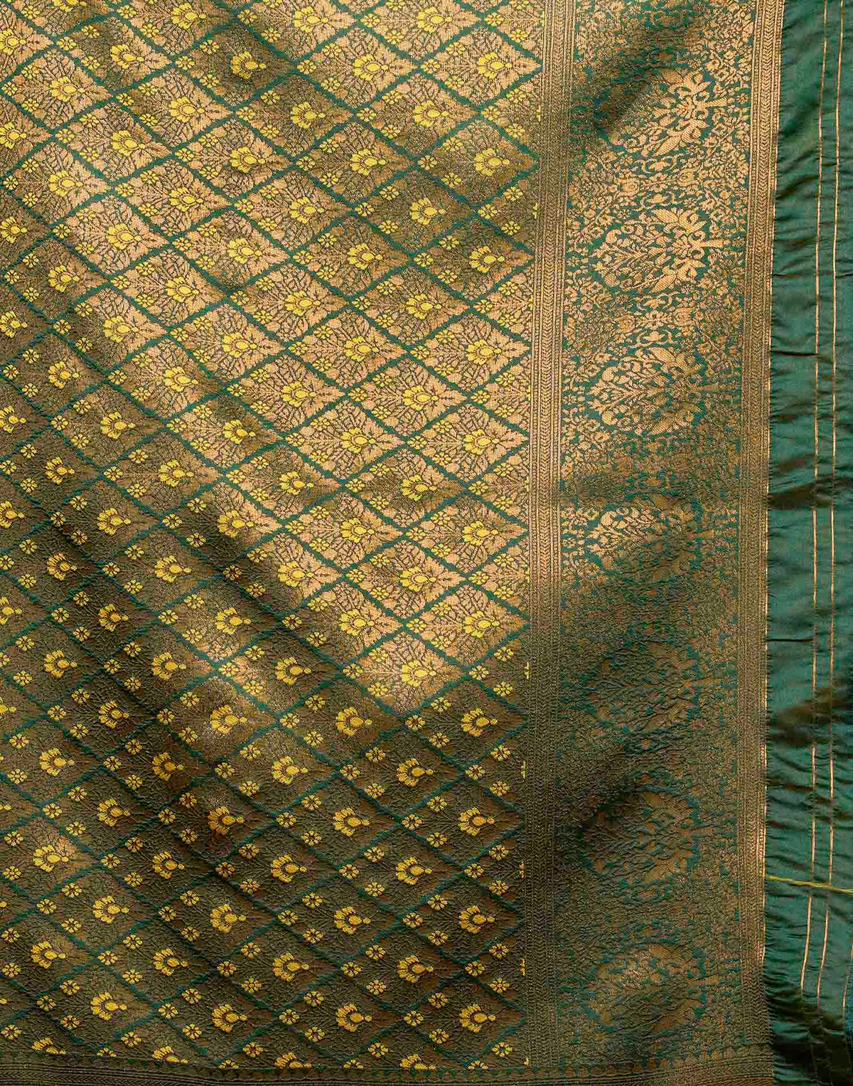 Turmeric Yellow Silk Woven Banarasi Saree