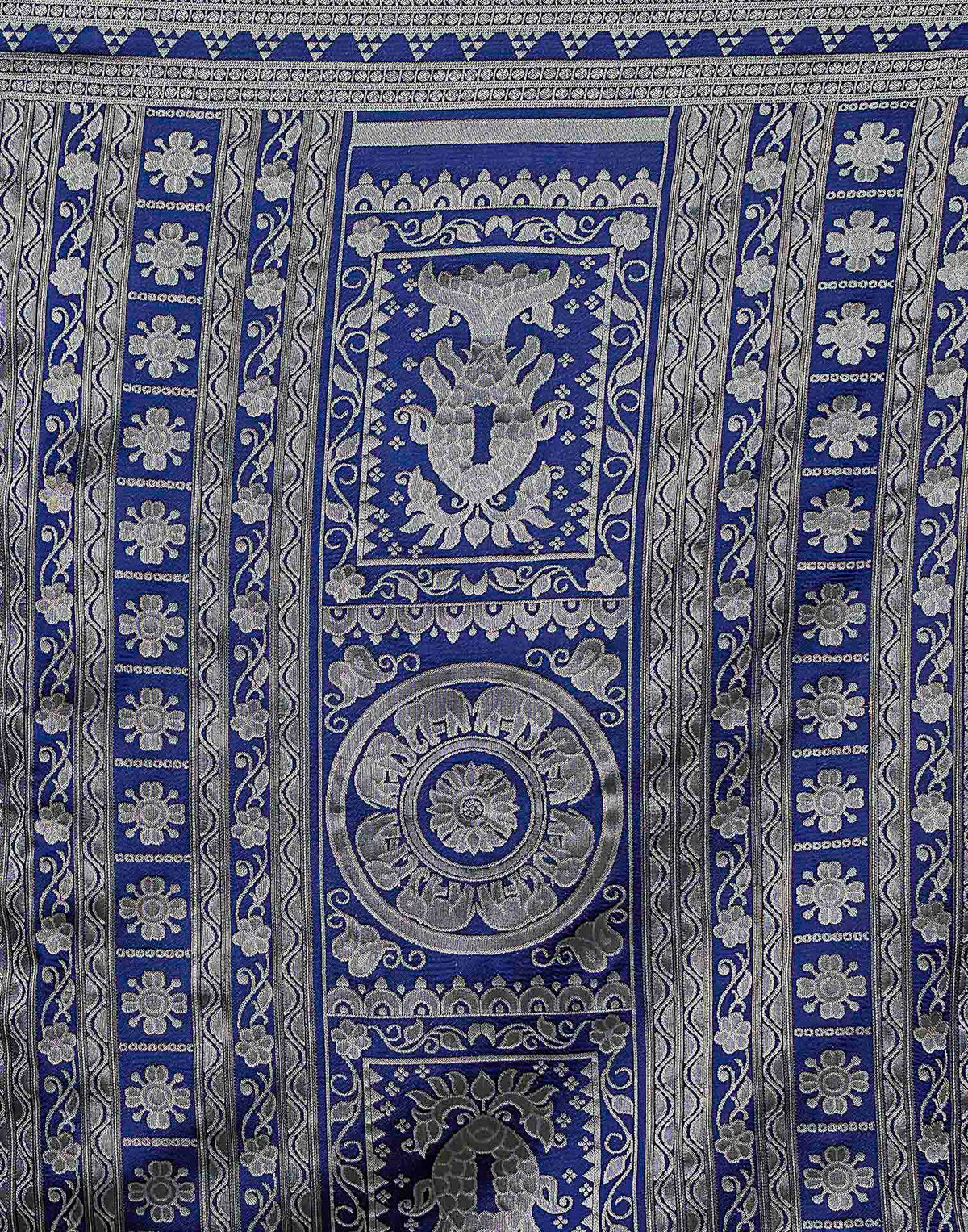 Blue Silk Woven Baluchari Saree