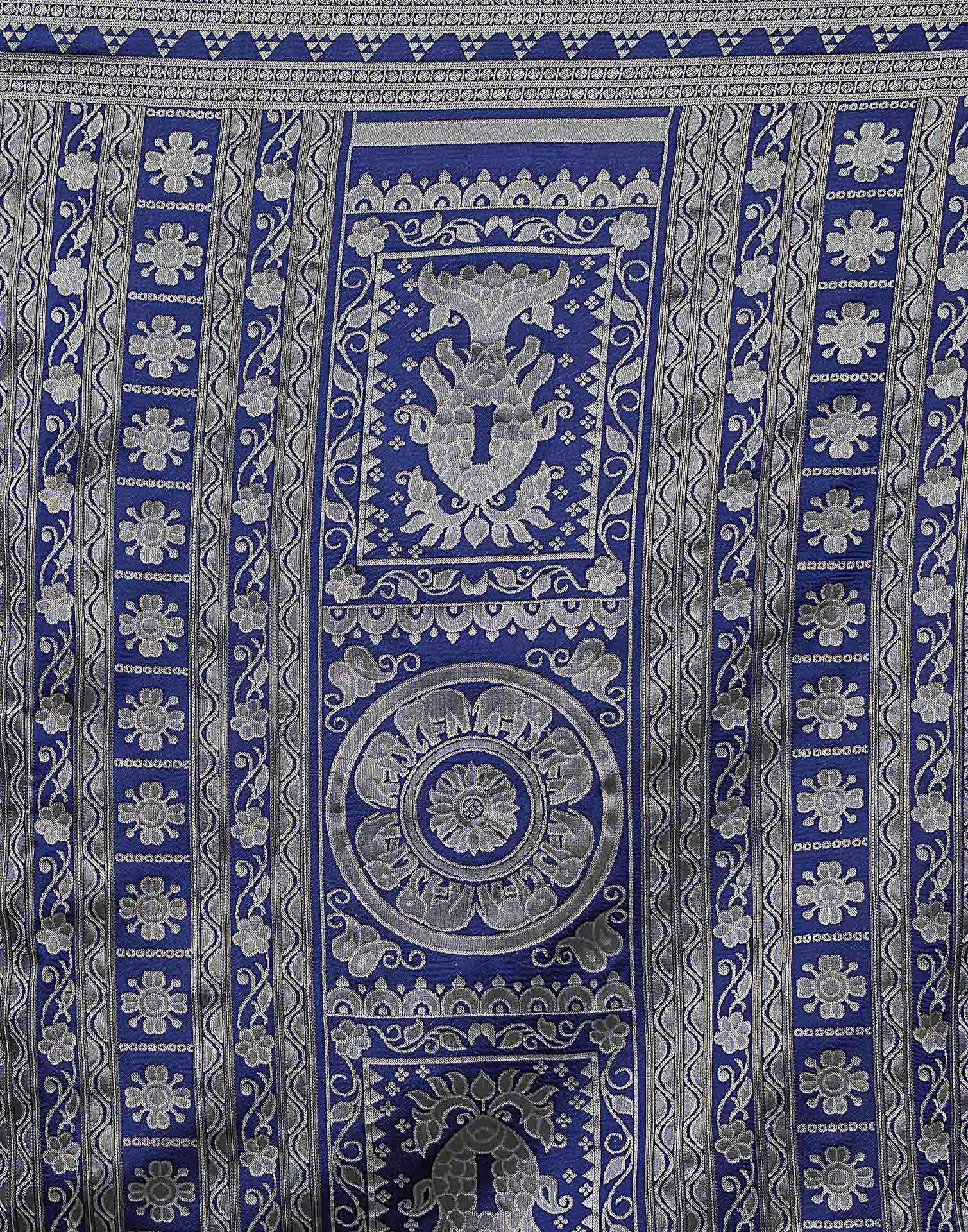 Blue Silk Woven Baluchari Saree