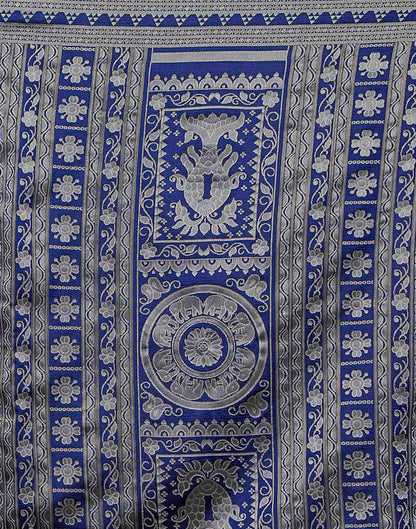 Blue Silk Woven Baluchari Saree