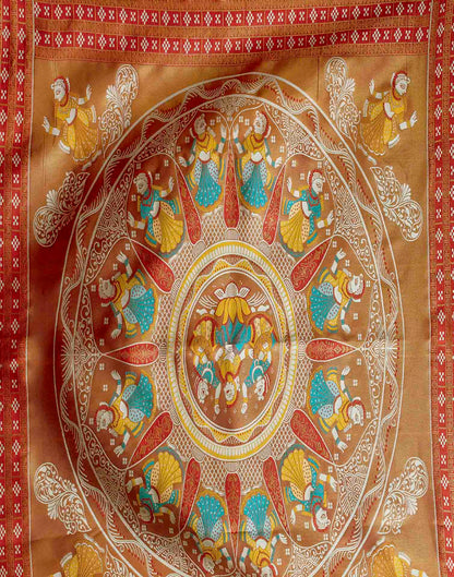 Orange Silk Woven Baluchari Saree