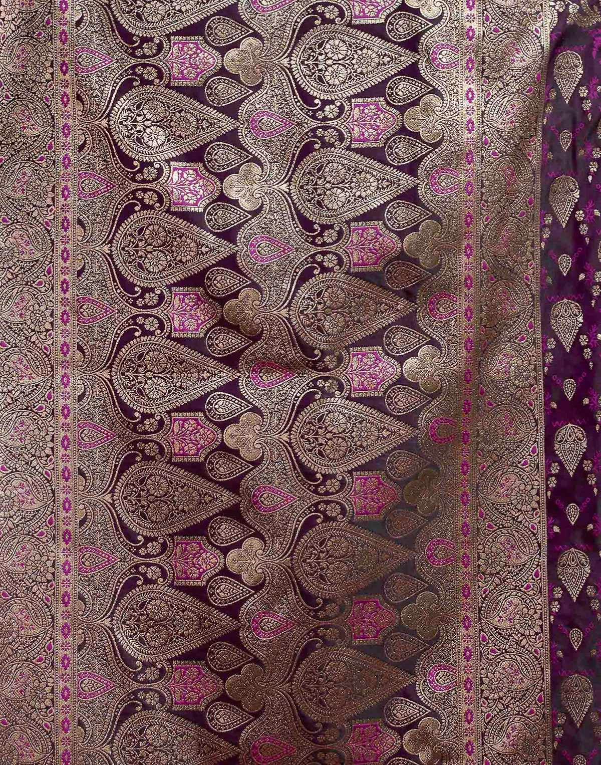 Purple Silk Woven Banarasi Saree