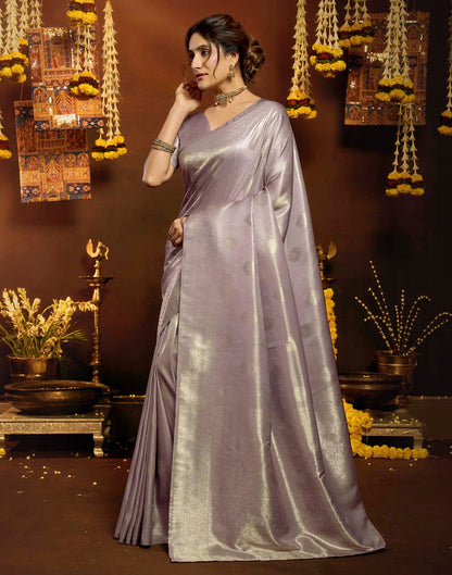 Lavendor Silk Woven Banarasi Saree