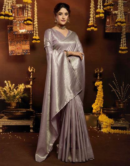 Lavendor Silk Woven Banarasi Saree