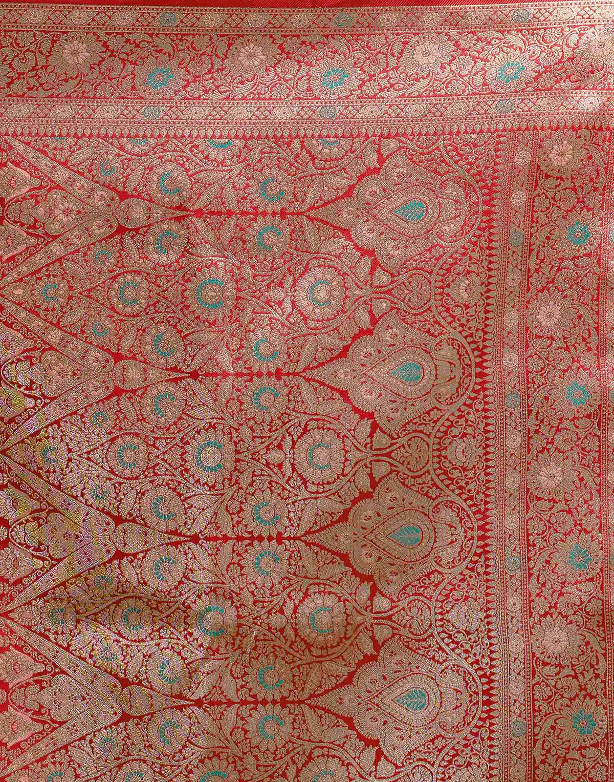 Dusty Rose Pink Silk Woven Banarasi Saree