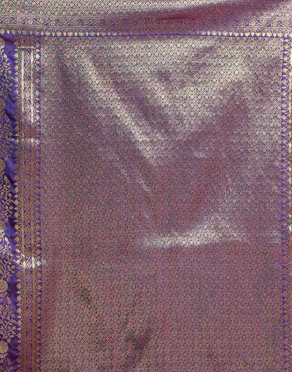 Royal Purple Silk Woven Banarasi Saree