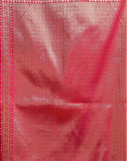 Rani Pink Silk Woven Banarasi Saree
