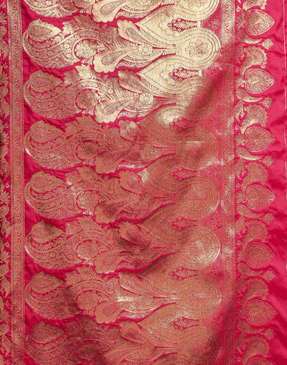 Rani Pink Silk Woven Banarasi Saree