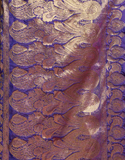 Royal Purple Silk Woven Banarasi Saree