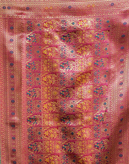 Rani Pink Silk Woven Patola Saree