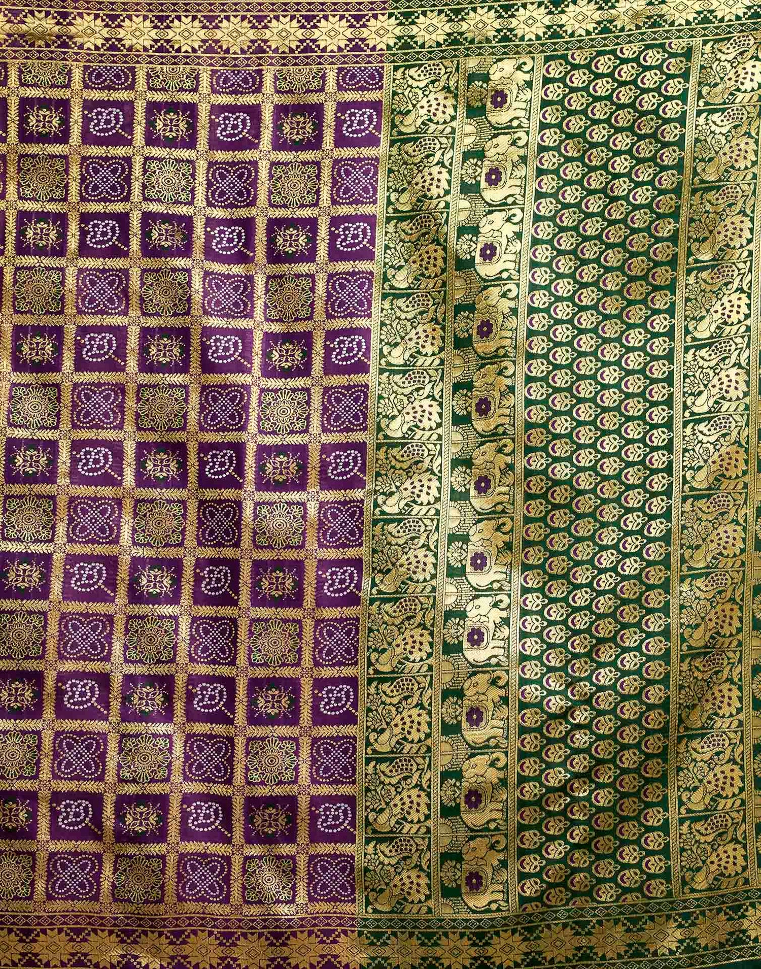 Purple Silk Woven Patola Saree