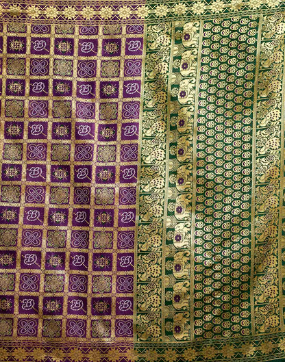 Purple Silk Woven Patola Saree