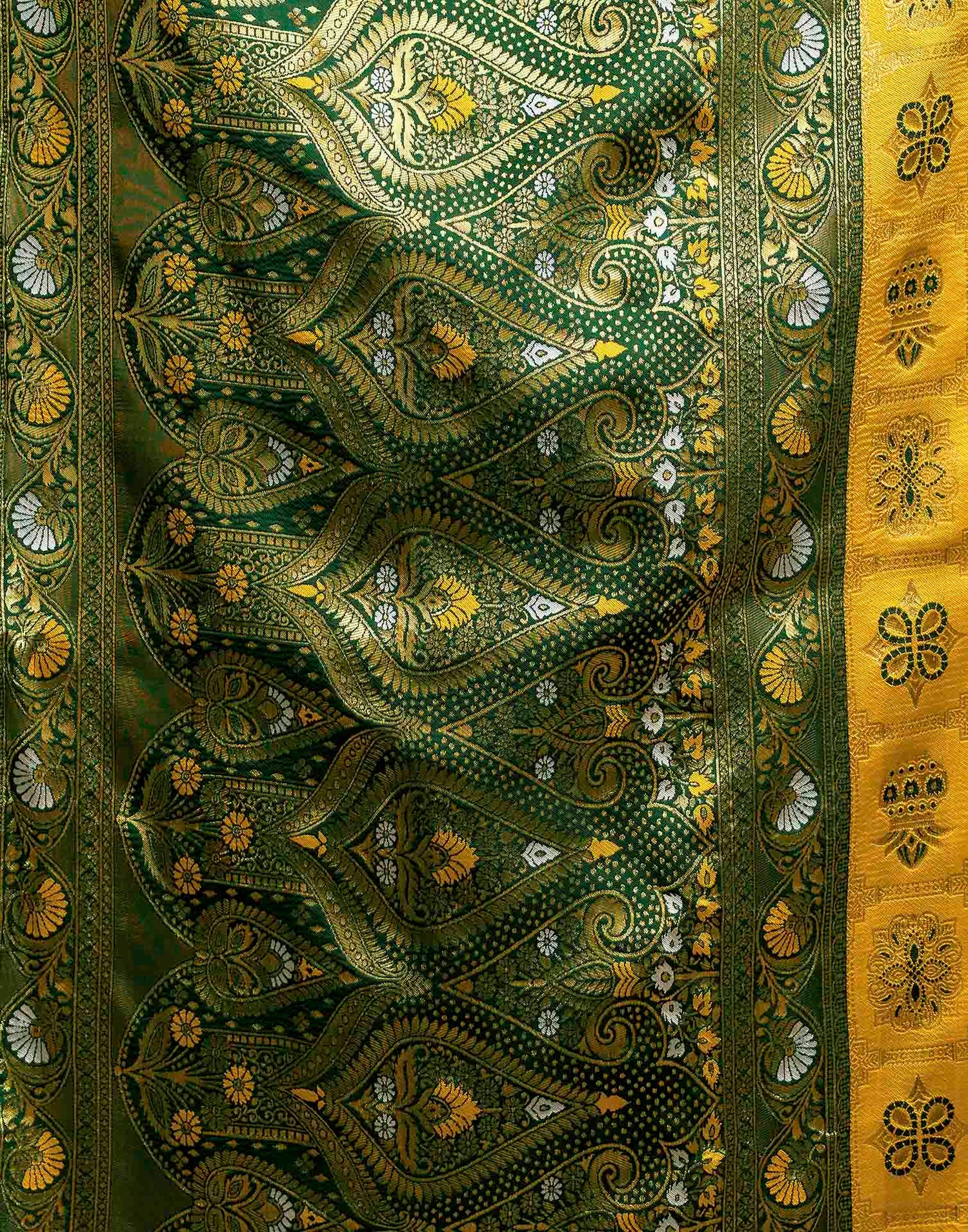 Turmeric Yellow Silk Woven Patola Saree
