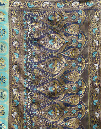 Sky Blue Silk Woven Patola Saree