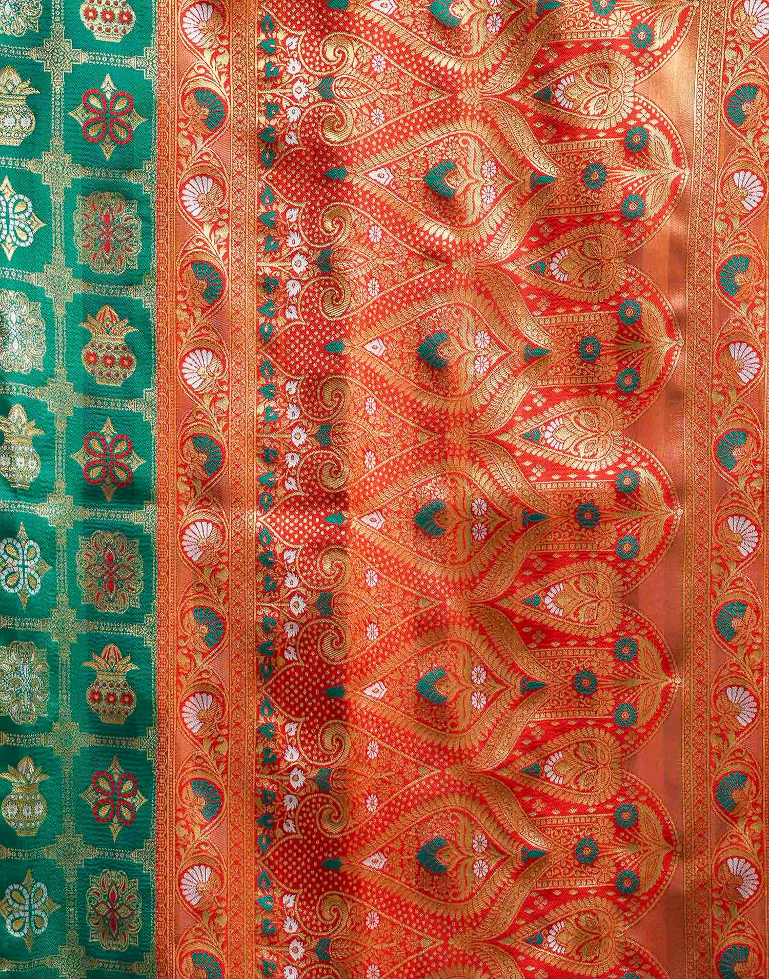 Turquoise Silk Woven Patola Saree