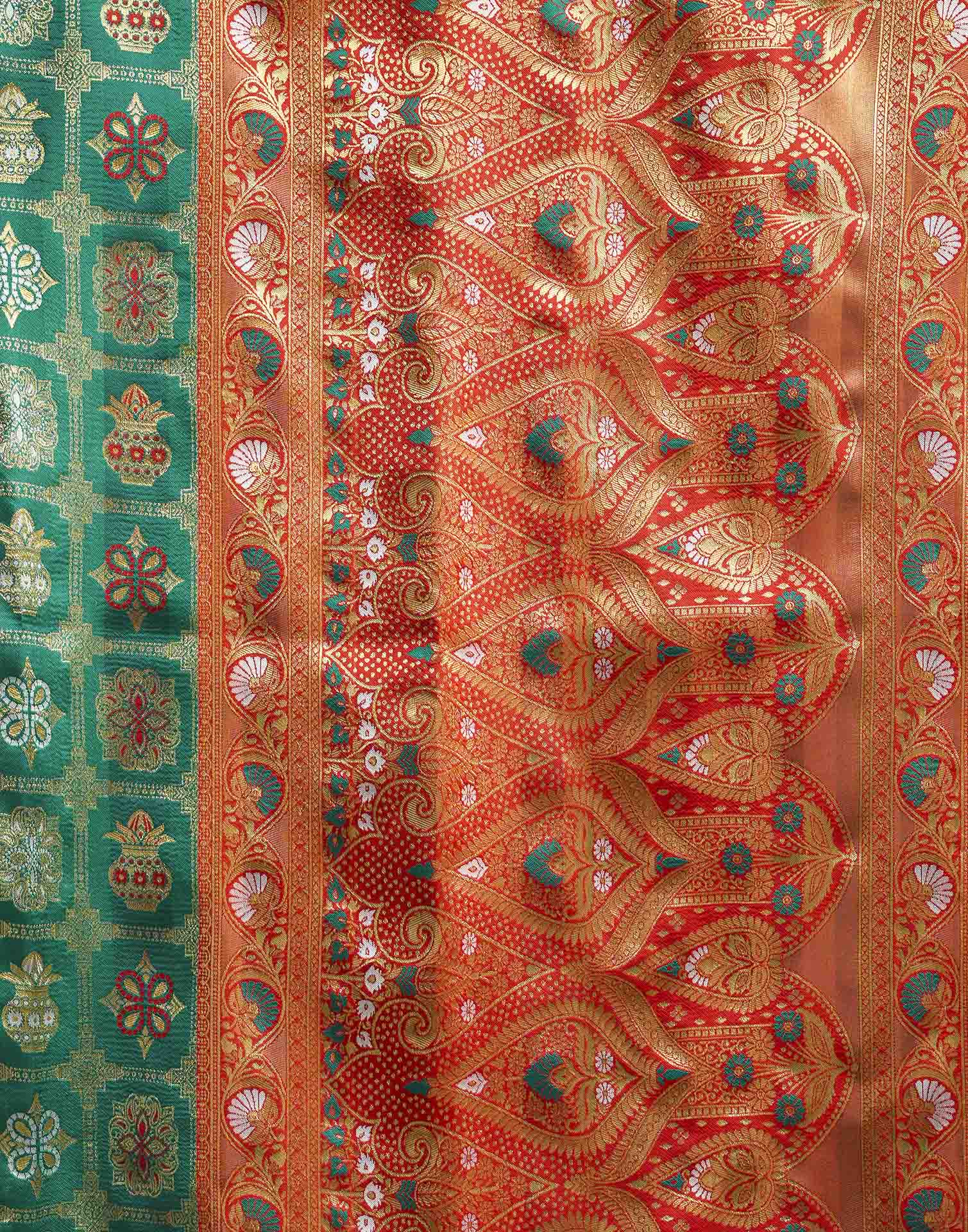 Turquoise Silk Woven Patola Saree