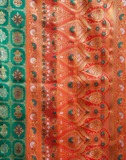 Turquoise Silk Woven Patola Saree
