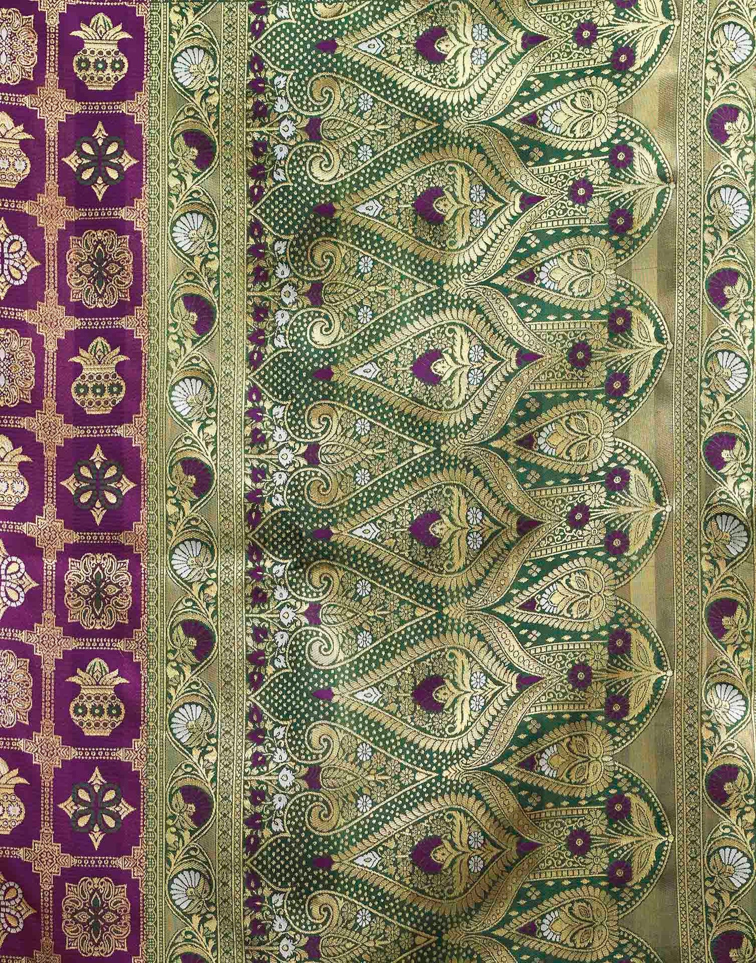 Purple Silk Woven Patola Saree