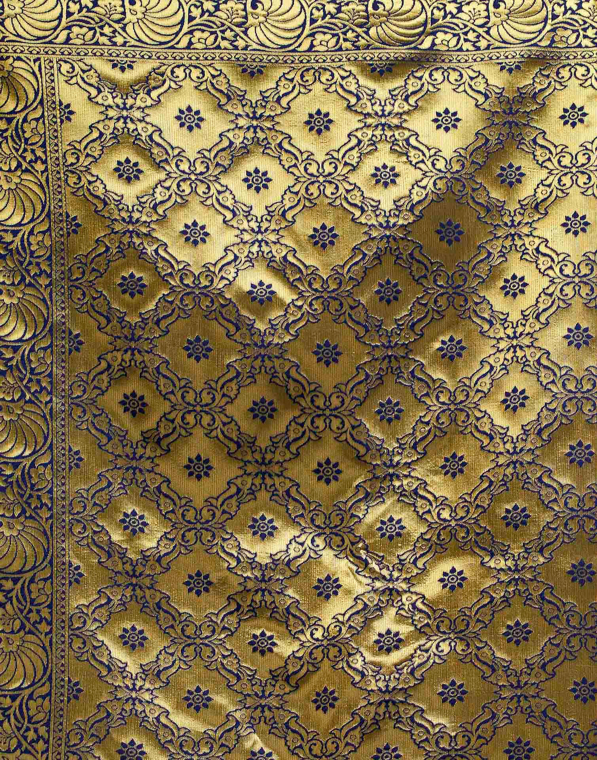 Sky Blue Silk Woven Banarasi Saree