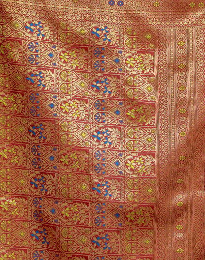 Parrot Green Silk Woven Banarasi Saree