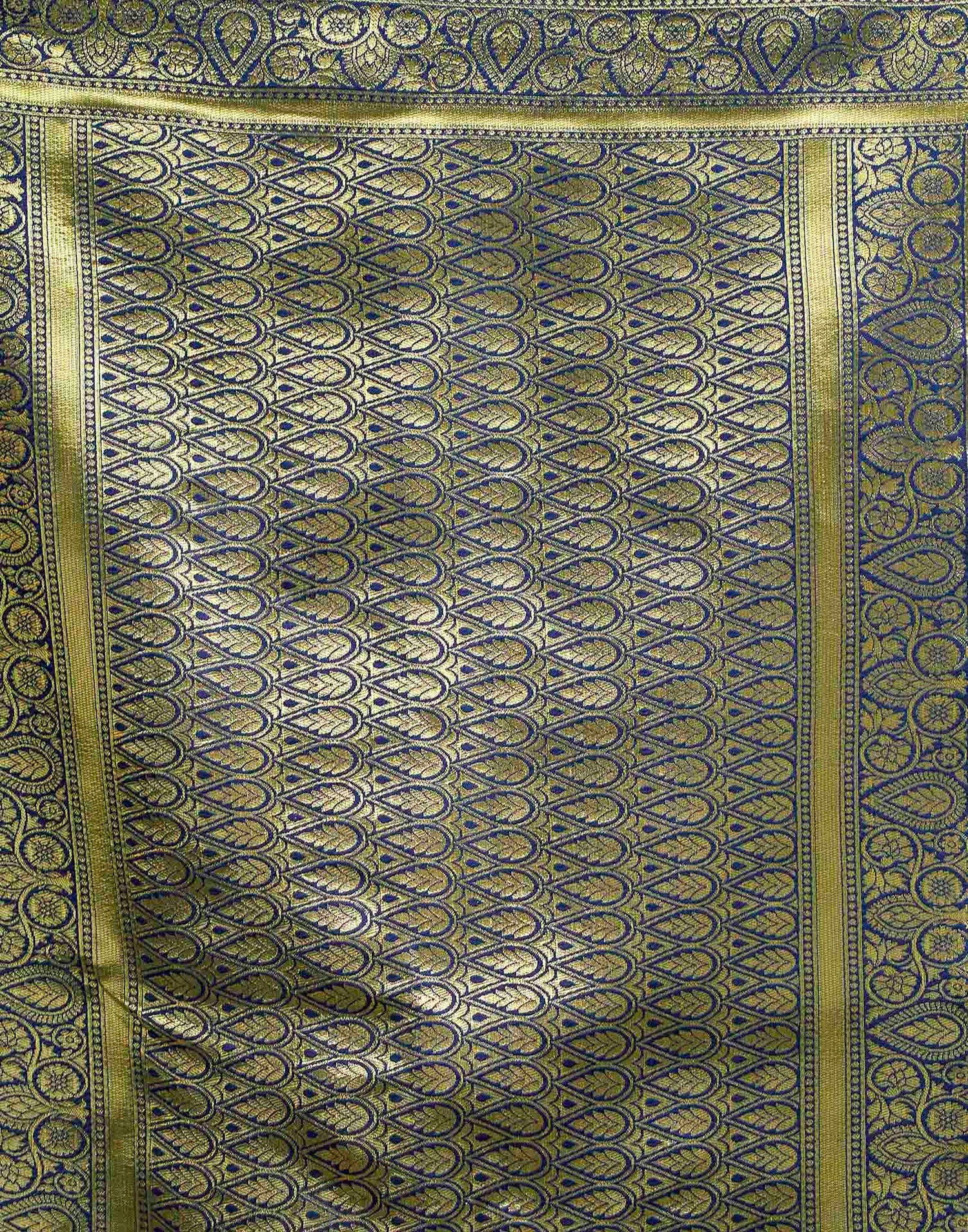 Sky Blue Silk Woven Banarasi Saree