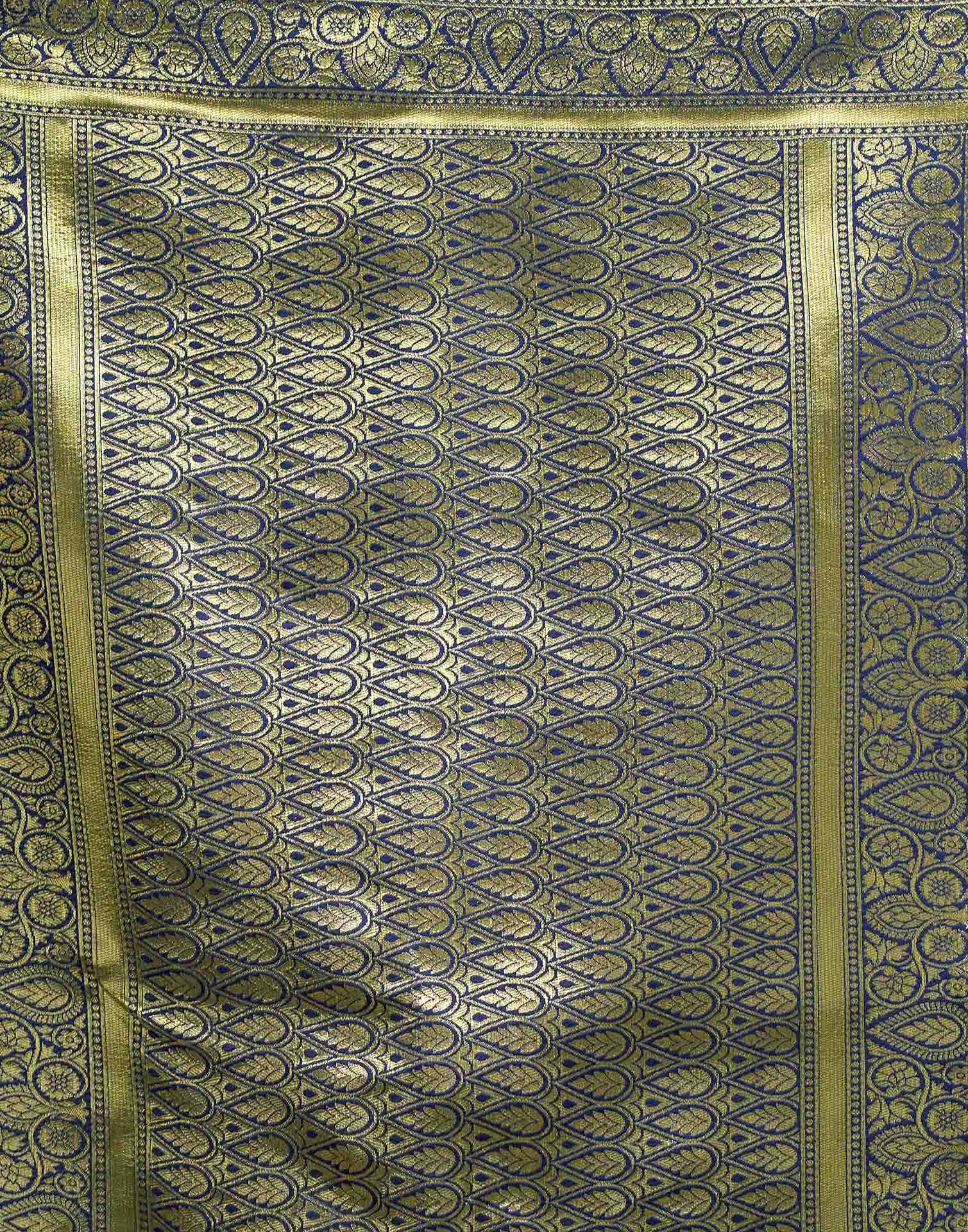 Sky Blue Silk Woven Banarasi Saree