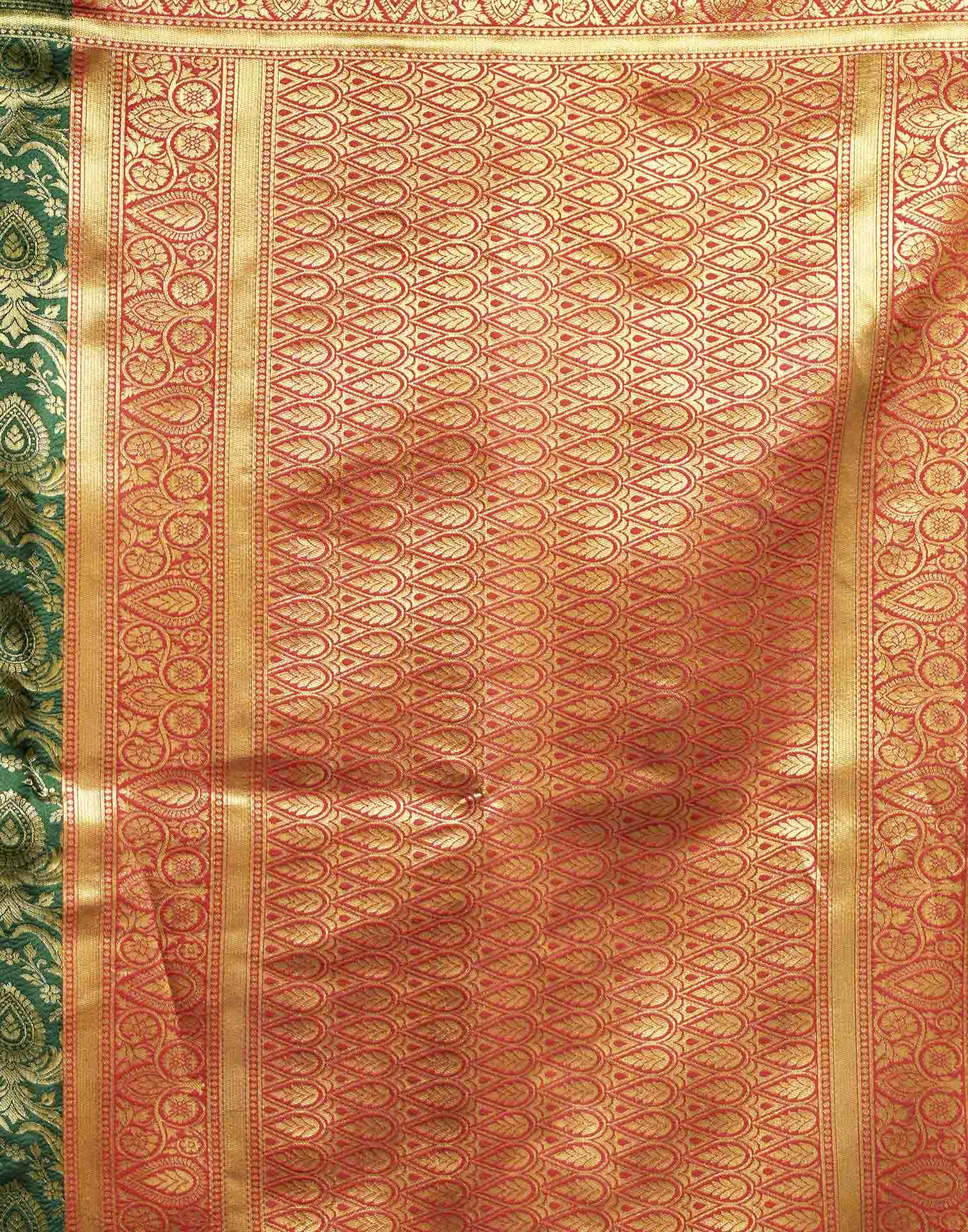 Green Silk Woven Banarasi Saree
